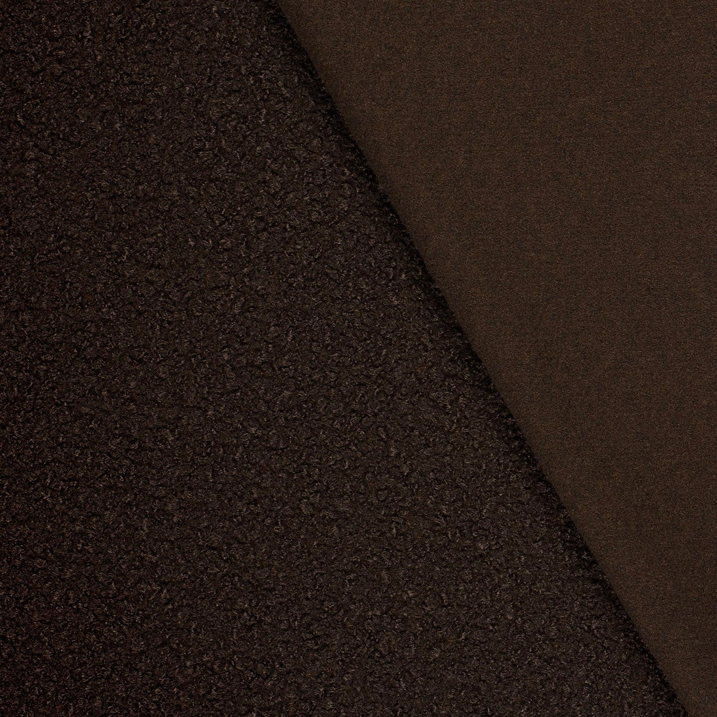 Bouclé stof Bruin