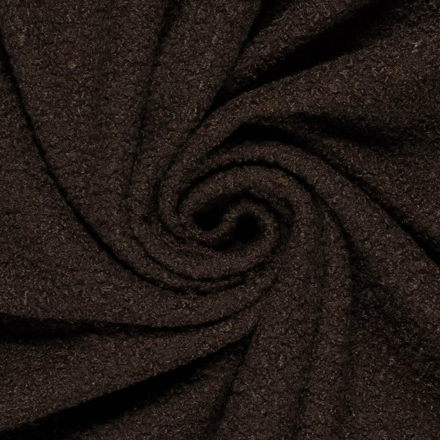 Bouclé stof Bruin