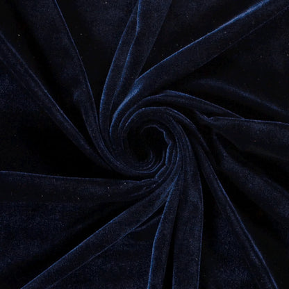 Fluweel stretch Marine