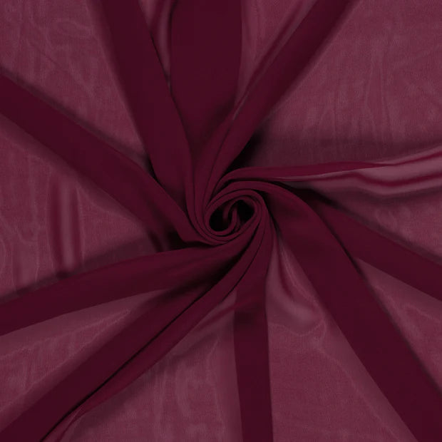 Chiffon stof Bordeaux