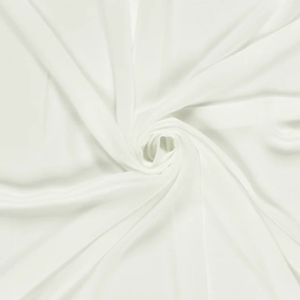 Chiffon stof Ivoor