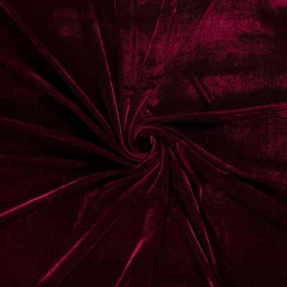 Fluweel stretch Bordeaux