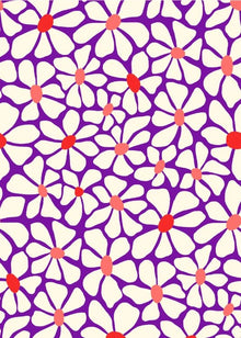 Gecoate katoen Fortuna paars