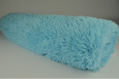 Langharig bont Aqua blauw