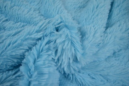 Langharig bont Aqua blauw