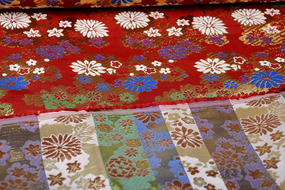 Brokaat stof Ellie rood