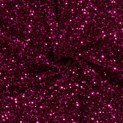 Fluweel Paillettenstof fuchsia