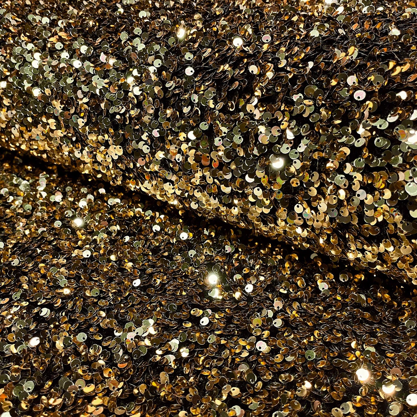 Fluweel Paillettenstof goud