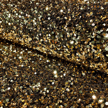 Fluweel Paillettenstof goud