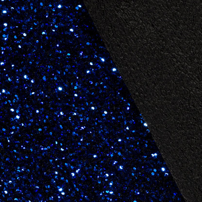Fluweel Paillettenstof kobalt