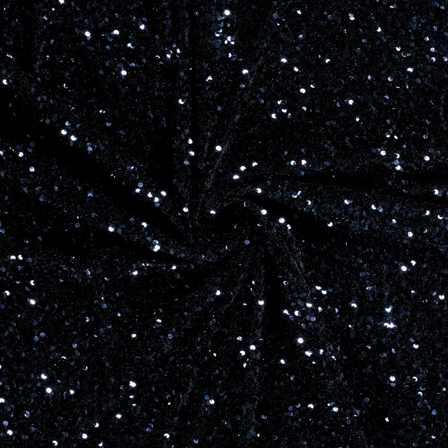Fluweel Paillettenstof navy