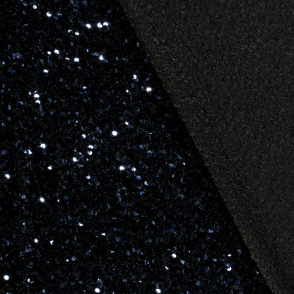 Fluweel Paillettenstof navy