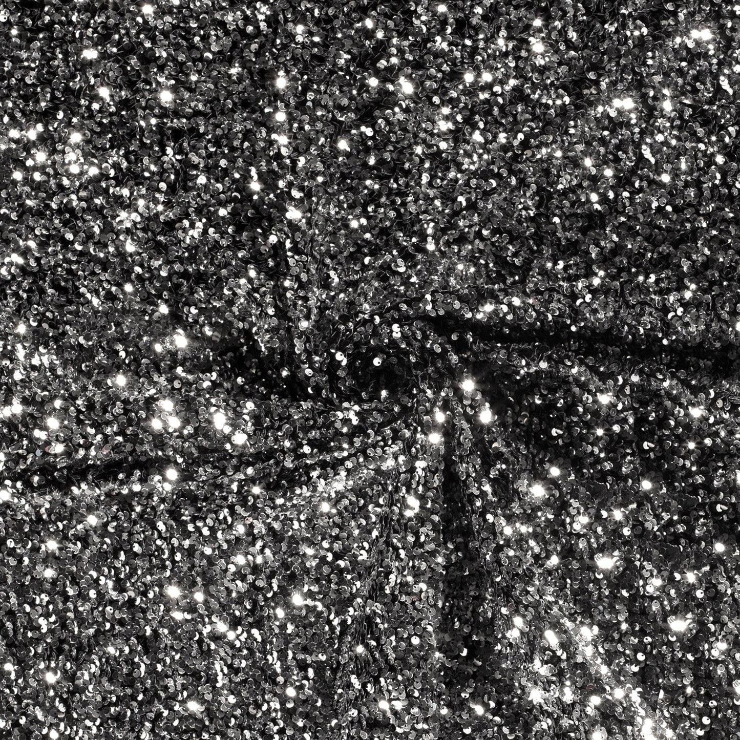 Fluweel Paillettenstof zilver