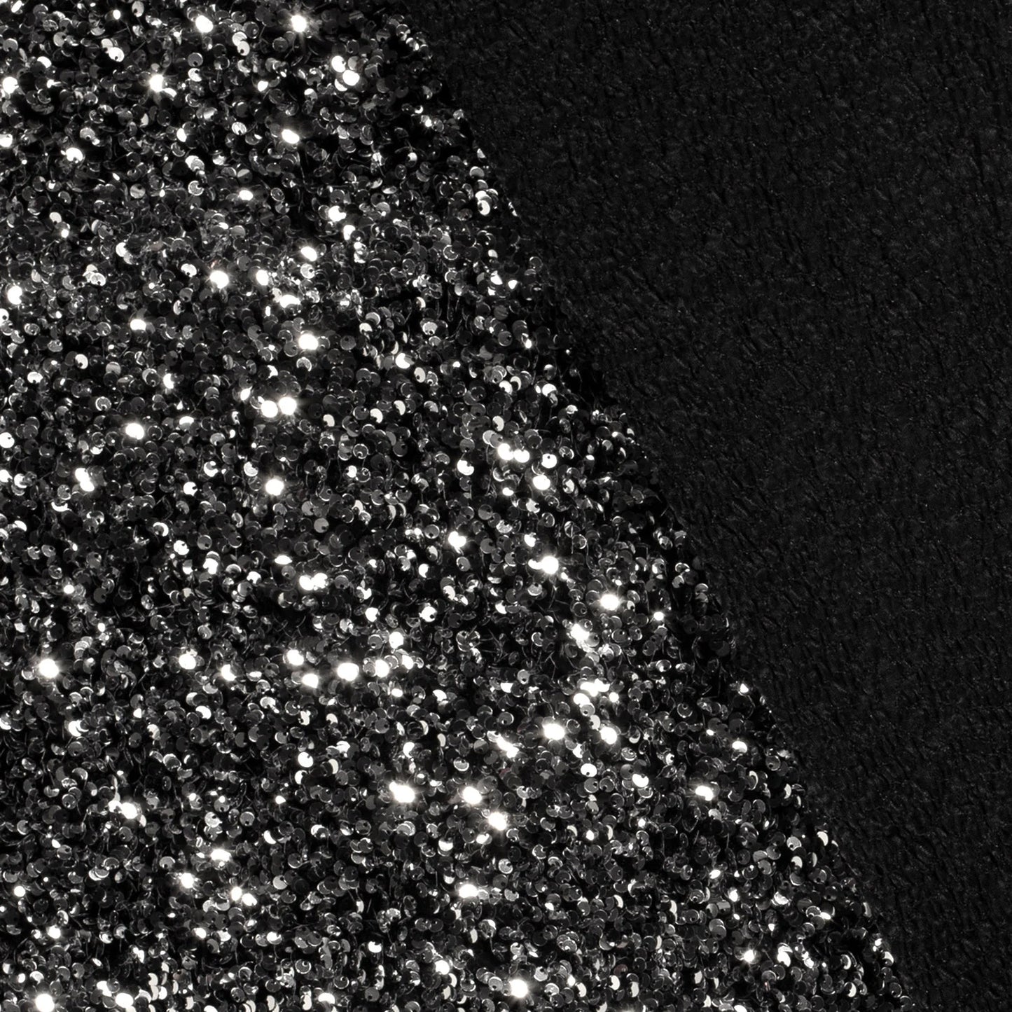 Fluweel Paillettenstof zilver