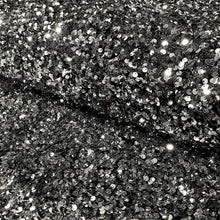 Fluweel Paillettenstof zilver