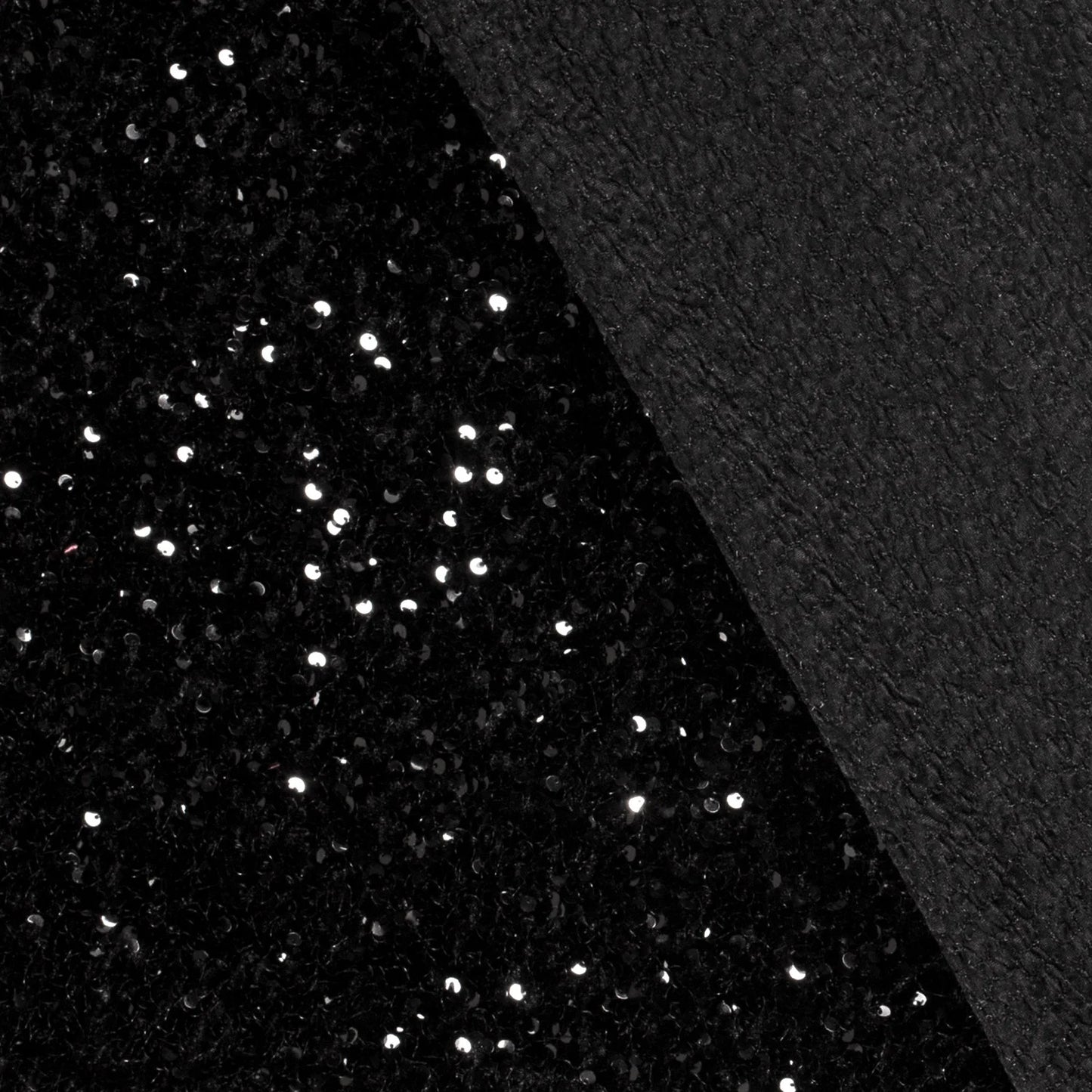 Fluweel Paillettenstof zwart