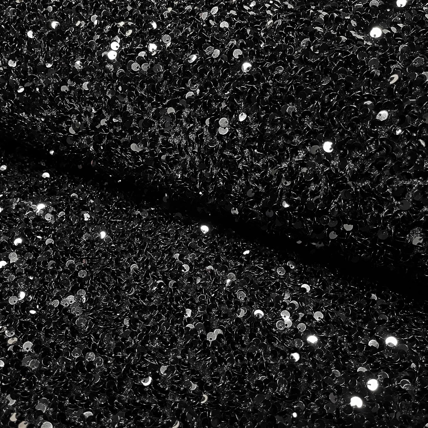 Fluweel Paillettenstof zwart