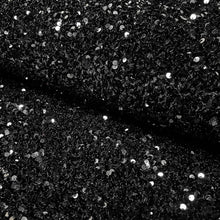 Fluweel Paillettenstof zwart