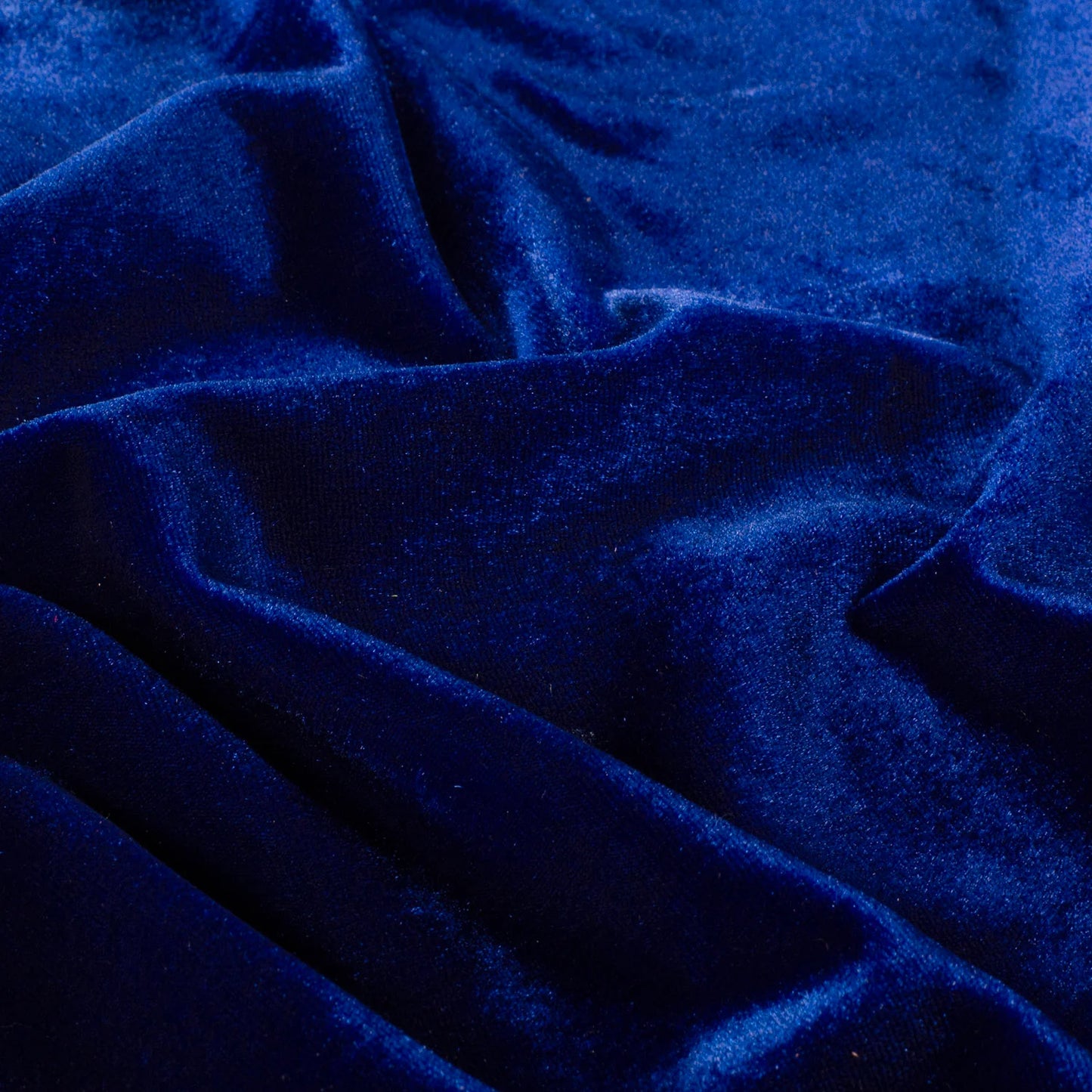 Fluweel stretch Kobalt