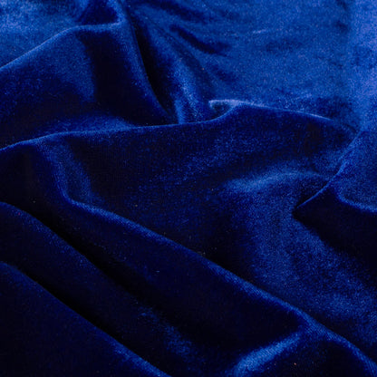 Fluweel stretch Kobalt