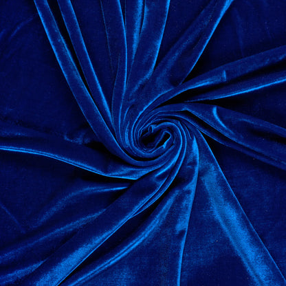 Fluweel stretch Kobalt