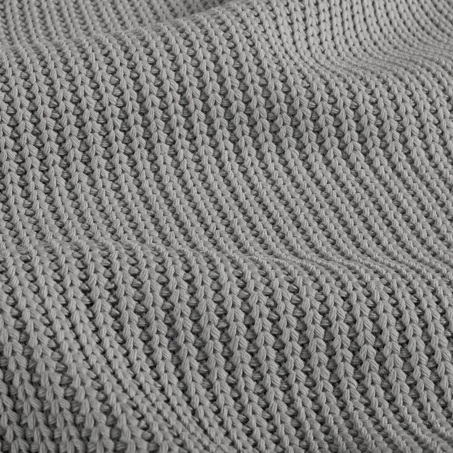 Kabelstof gebreid Lichtgrijs