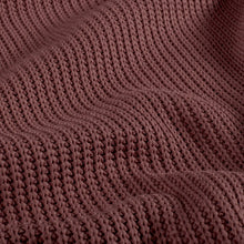 Kabelstof gebreid Oudroze