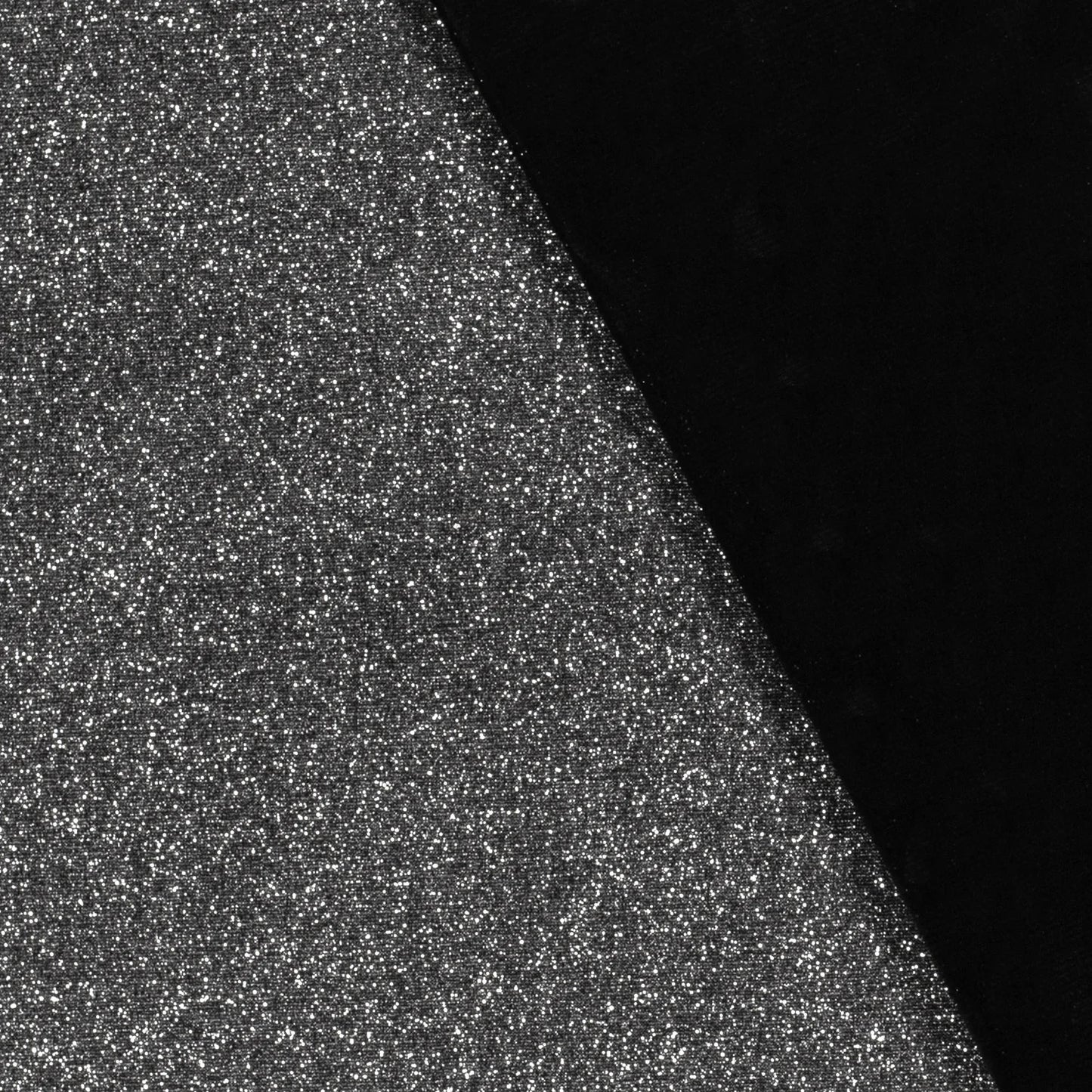 Glitterstof lurex Zwart