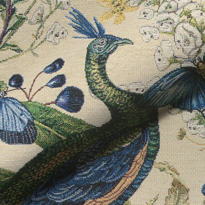 Gobelin stof Deluxe pauw Beige