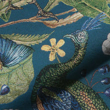 Gobelin stof Deluxe pauw Blauw