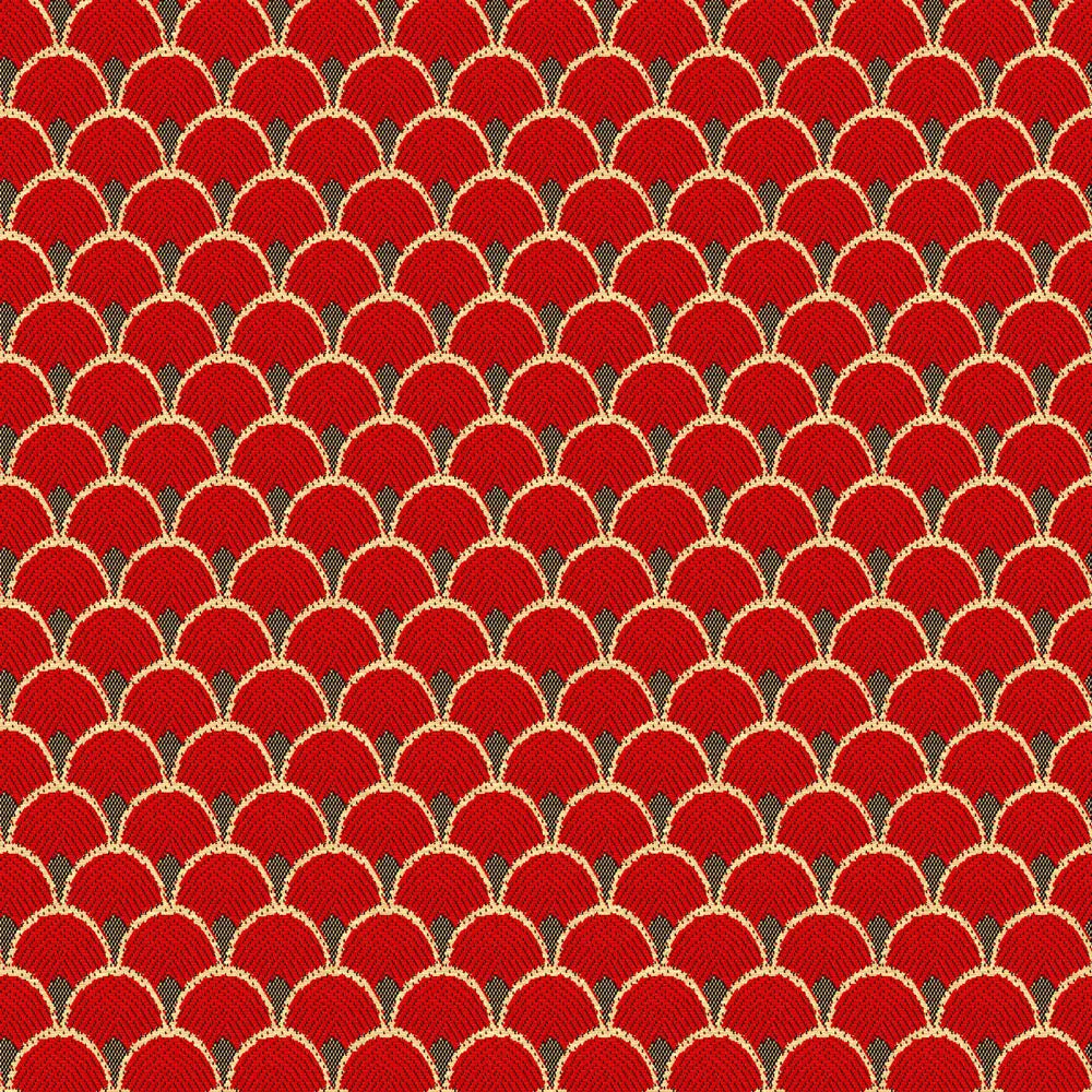 Jacquardstof Draco rouge