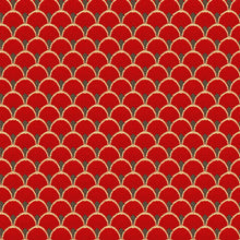 Jacquardstof Draco rouge