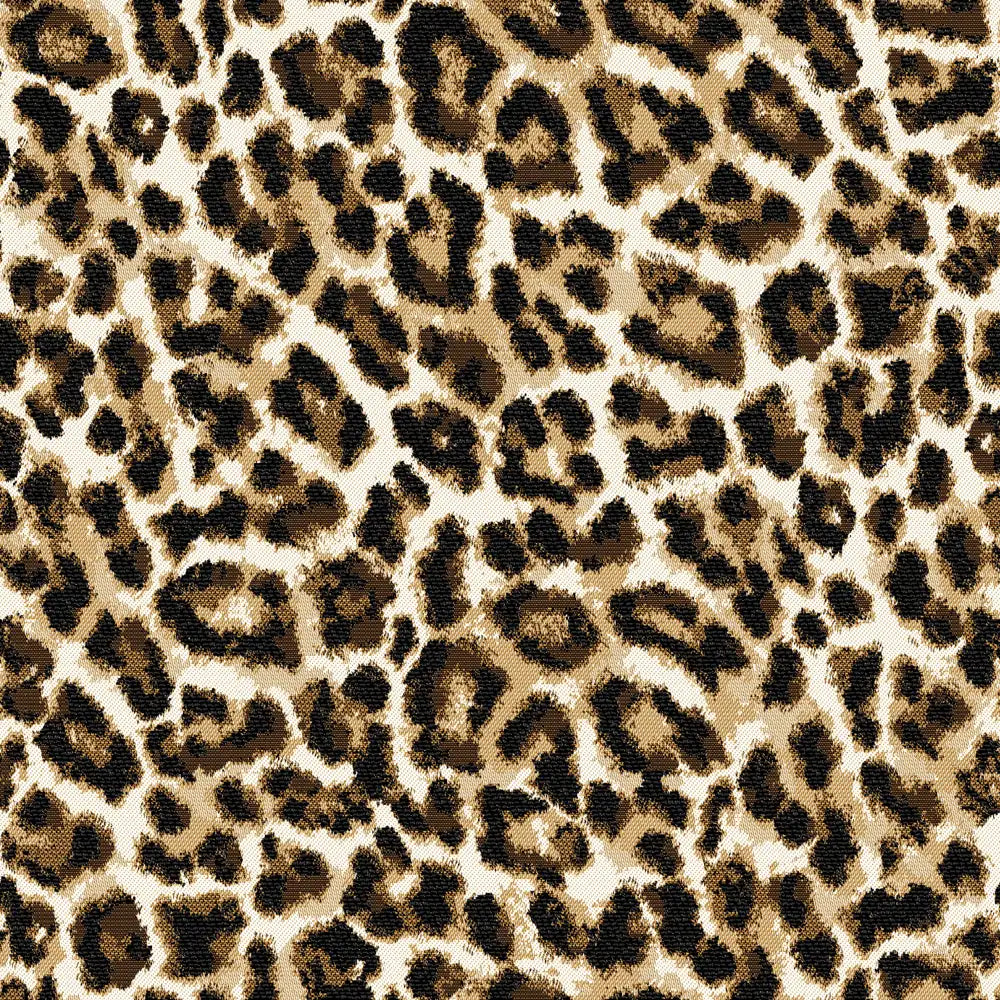 Jacquardstof Leopard peanut