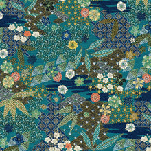 Jacquardstof Suzuki bleu