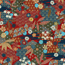 Jacquardstof Suzuki rouge