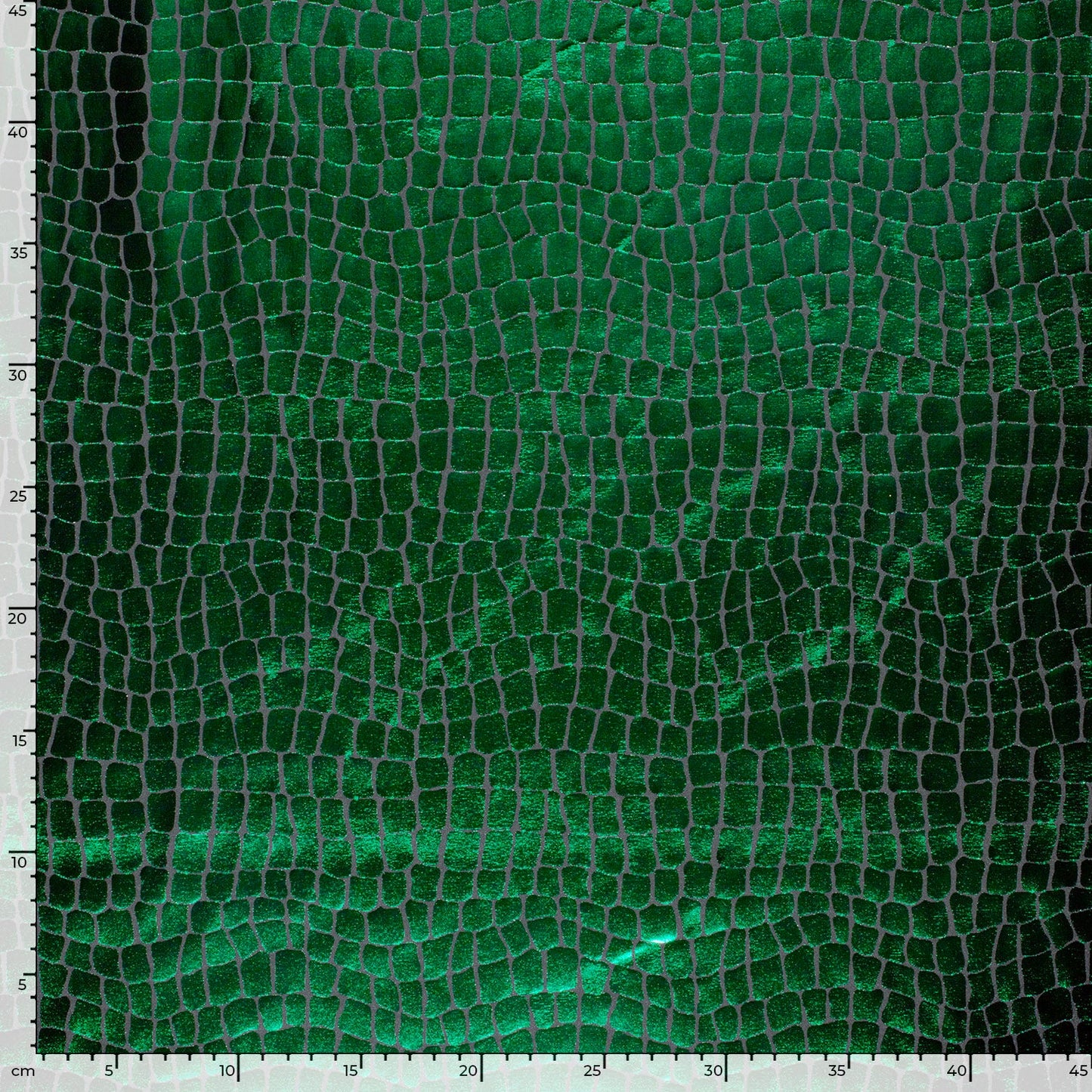 Lamé foliedruk Krokodil groen