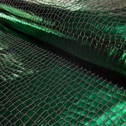 Lamé foliedruk Krokodil groen