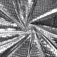 Lamé foliedruk Krokodil zilver