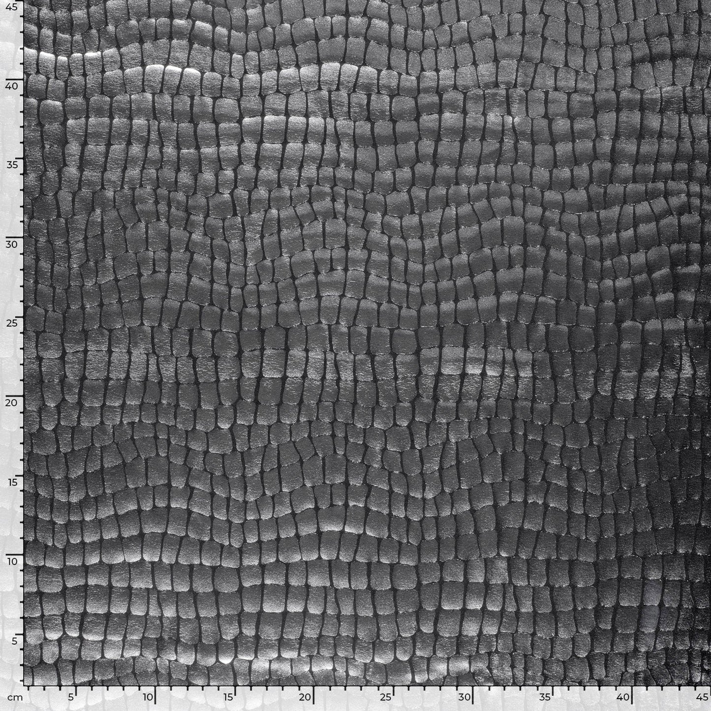 Lamé foliedruk Krokodil zilver