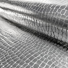 Lamé foliedruk Krokodil zilver