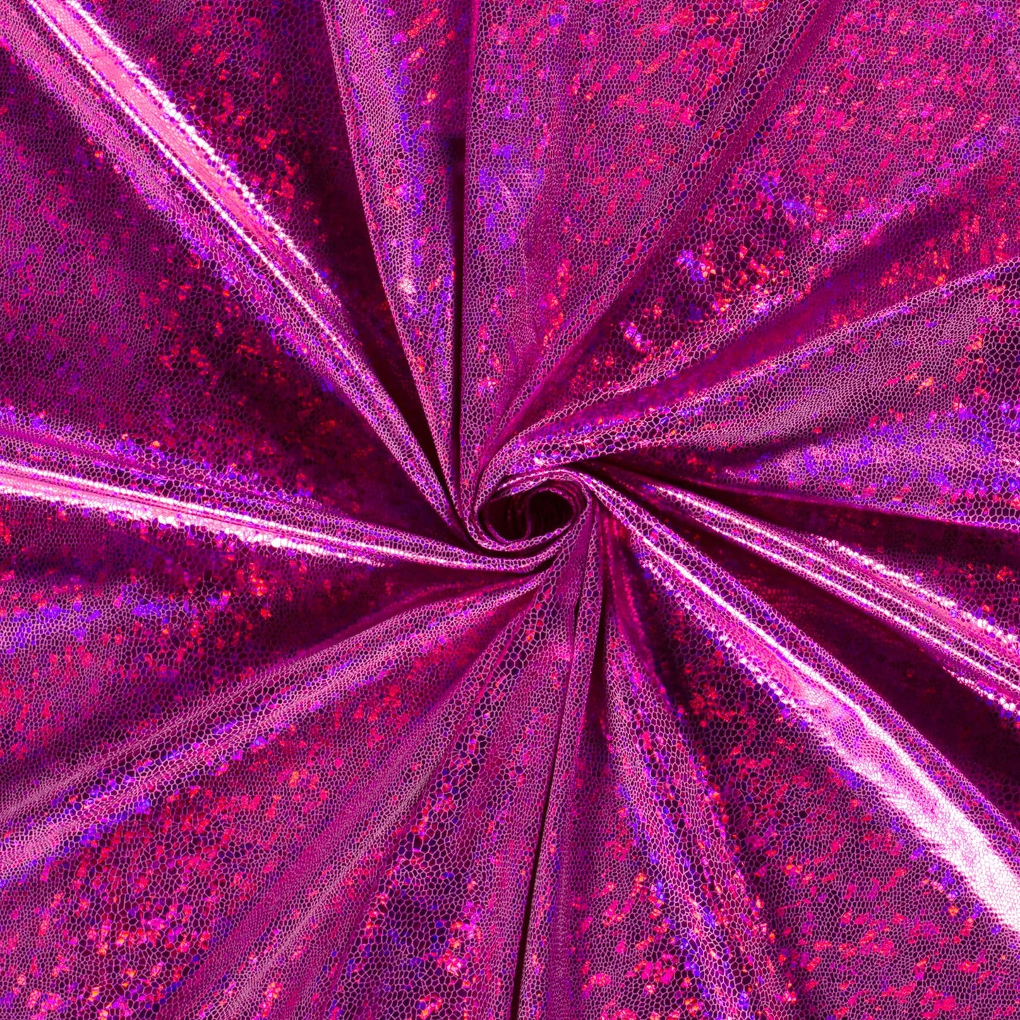 Lamé stof Foliedruk slangen Fuchsia
