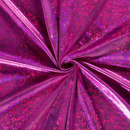 Lamé stof Foliedruk slangen Fuchsia