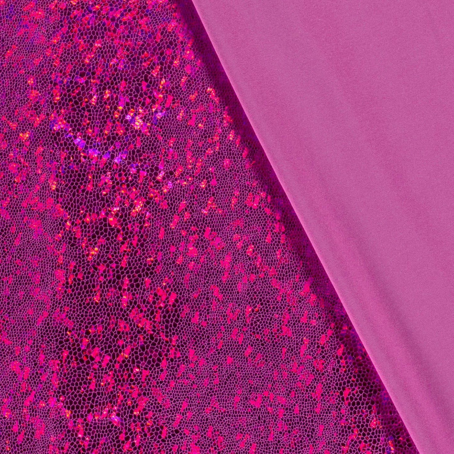 Lamé stof Foliedruk slangen Fuchsia