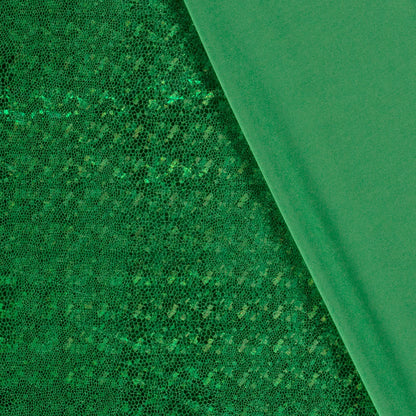 Lamé stof Foliedruk slangen Groen