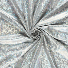Lamé stof Foliedruk slangen Zilver