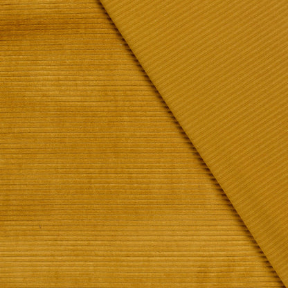 Nicky Velours big rib Okergeel