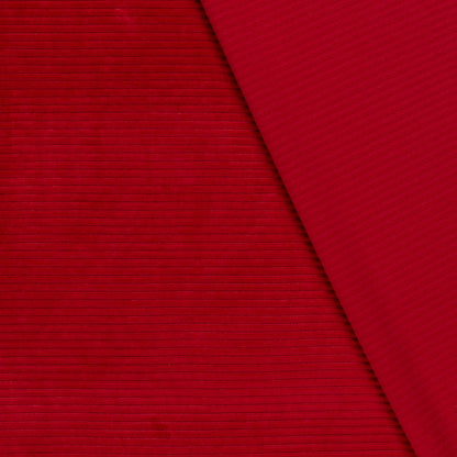 Nicky Velours big rib Rood