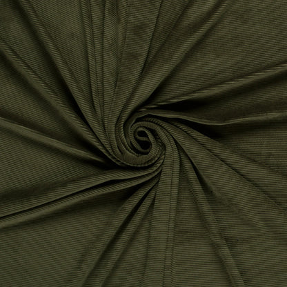 Nicky Velours rib Army