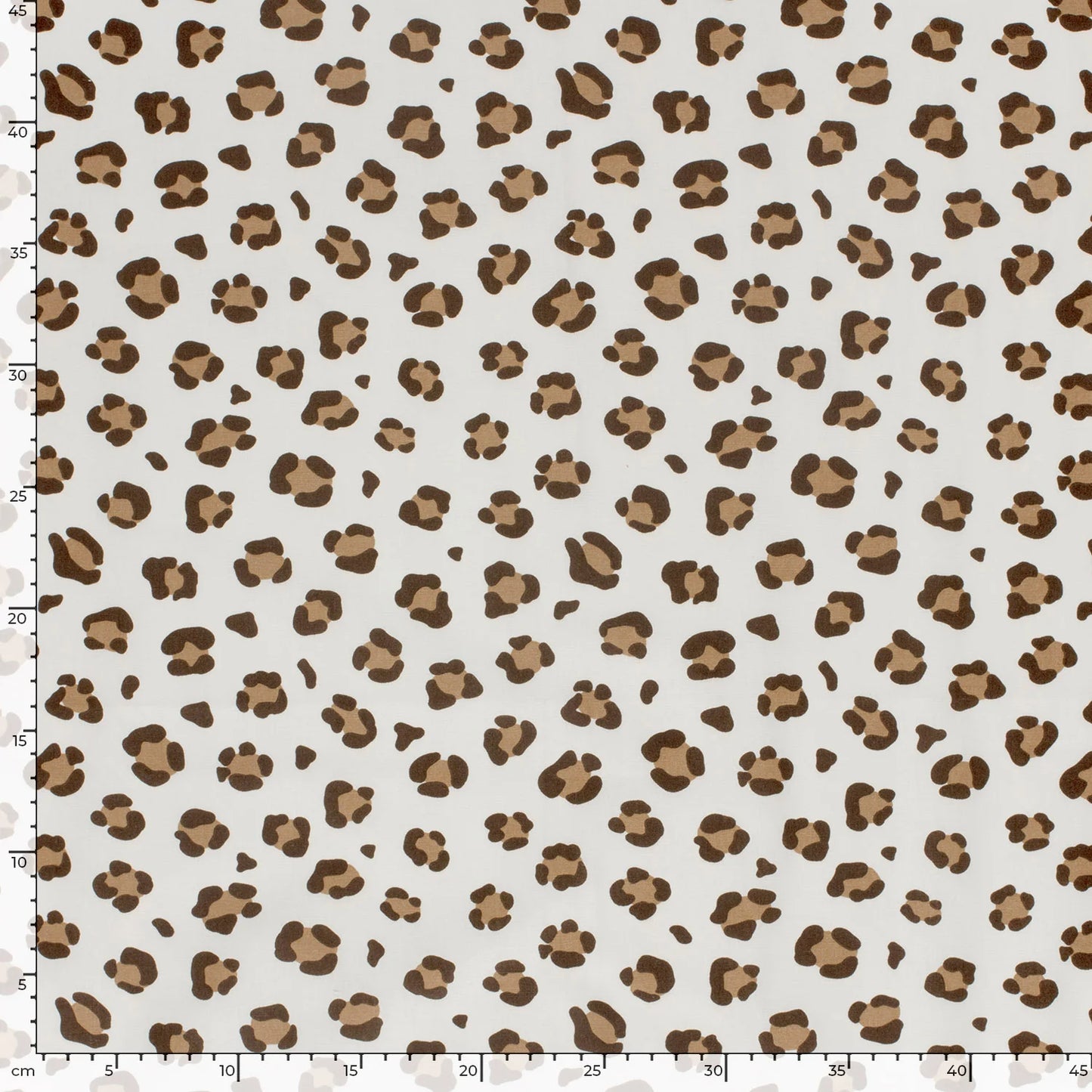 100% Katoen poplin Panter big ecru