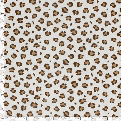 100% Katoen poplin Panter big ecru